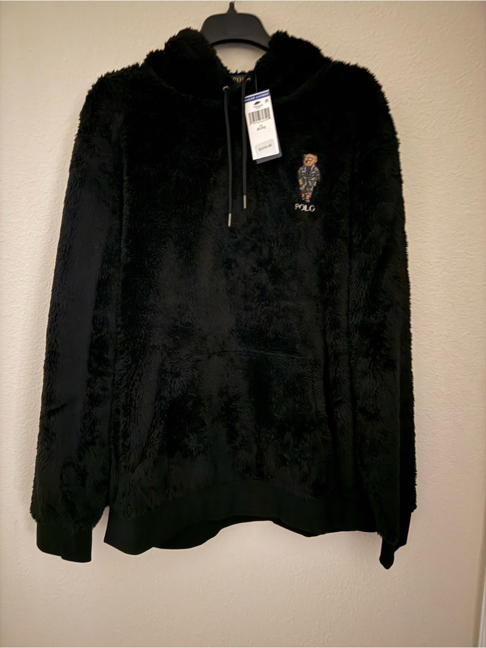 Polo by Ralph Lauren Black Plush Bear Hoodie - Picture 4 of 4
